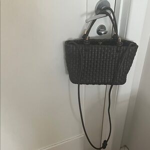 Espresso Brown Woven Handbag